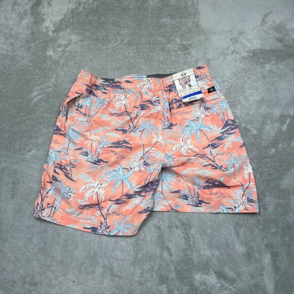 Dockers Mens Recycled Coral Palm Print 8 Inch Swim Shorts L a0474 - Picture 6 of 7